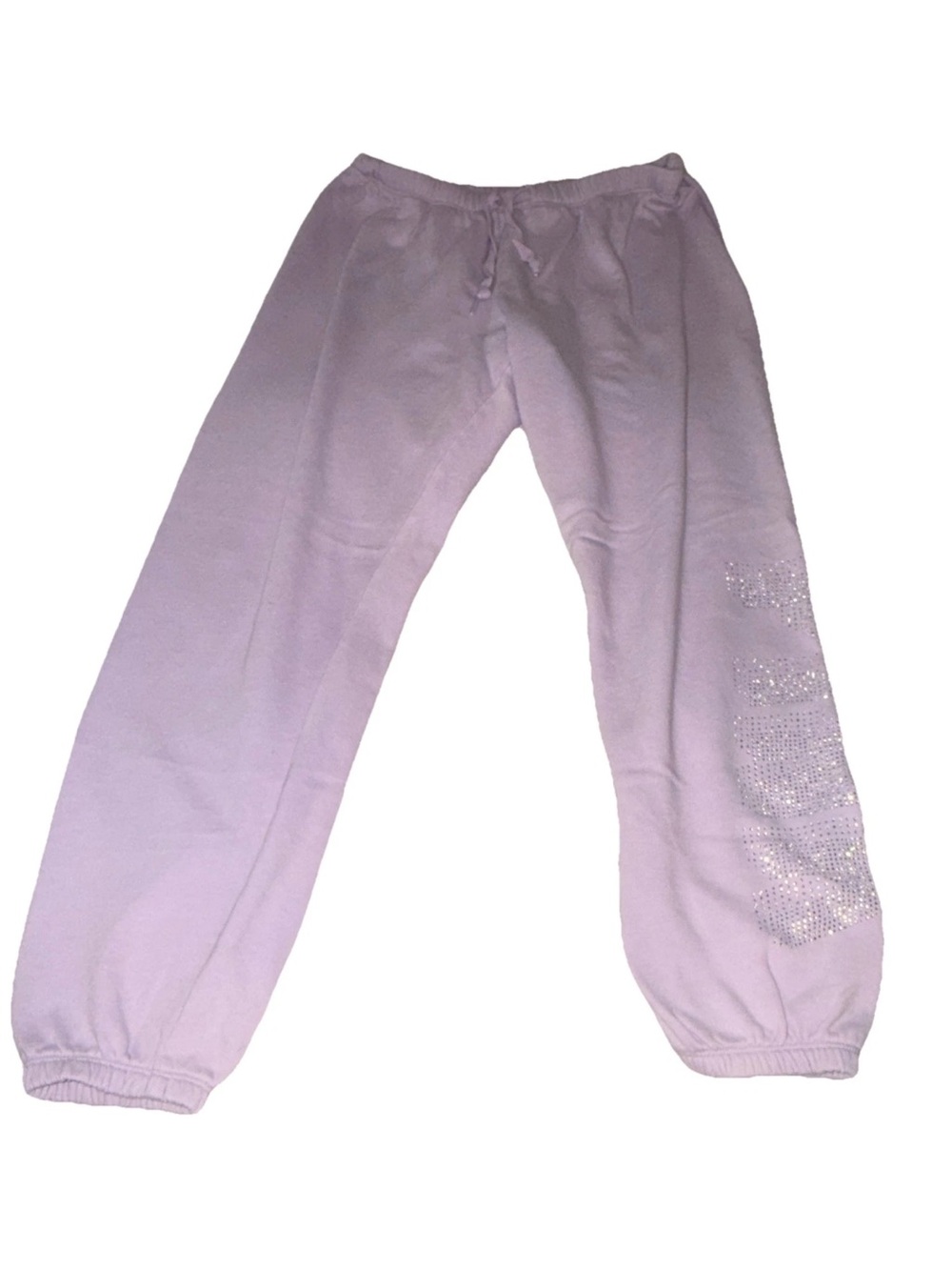PINK Victoria's Secret Lavender Women Joggers with Rhinestone Logo